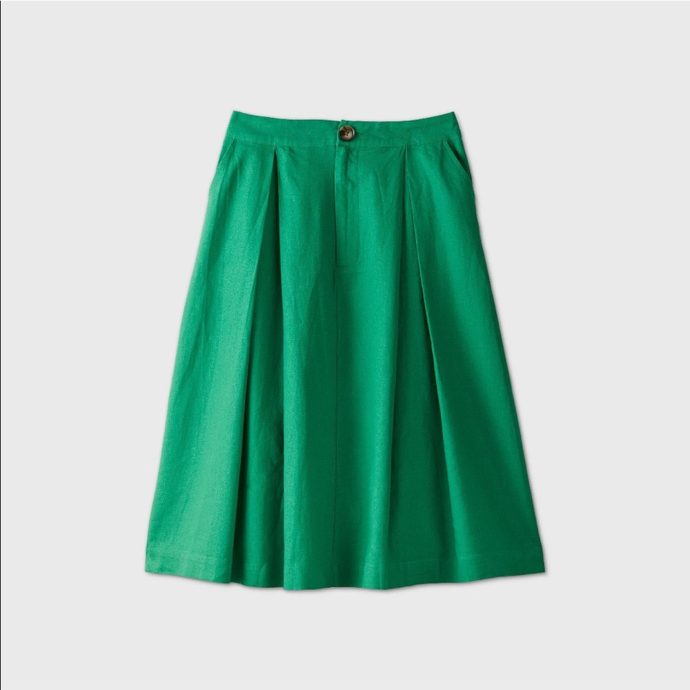 NWT - Who What Wear Birdcage A-Line Midi Skirt